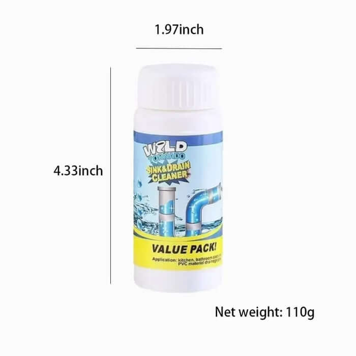 Limited Time ⚡Powerful Sink and Drain Cleaner Powder, Fast Foaming Drain Cleaner for Kitchen and Pipes Cleaning Tool