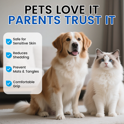 🐾 Cavebit® Painless Pet Grooming Brush – Double-Sided De-Shedding & Detangling  Comb