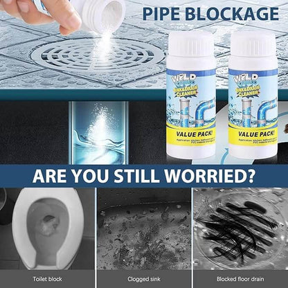 Limited Time ⚡Powerful Sink and Drain Cleaner Powder, Fast Foaming Drain Cleaner for Kitchen and Pipes Cleaning Tool