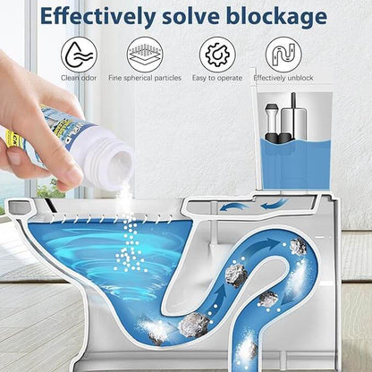 Limited Time ⚡Powerful Sink and Drain Cleaner Powder, Fast Foaming Drain Cleaner for Kitchen and Pipes Cleaning Tool