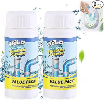 Limited Time ⚡Powerful Sink and Drain Cleaner Powder, Fast Foaming Drain Cleaner for Kitchen and Pipes Cleaning Tool