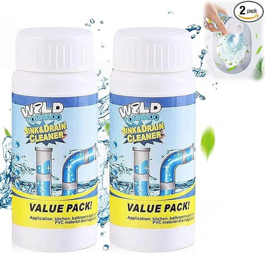 Limited Time ⚡Powerful Sink and Drain Cleaner Powder, Fast Foaming Drain Cleaner for Kitchen and Pipes Cleaning Tool