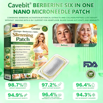 New 2026 Upgrade:  Cavebit® Berberine 6-in-1 Nano Microneedle 𝖯𝚊𝗍𝖼𝗁 with Science-Backed Formula